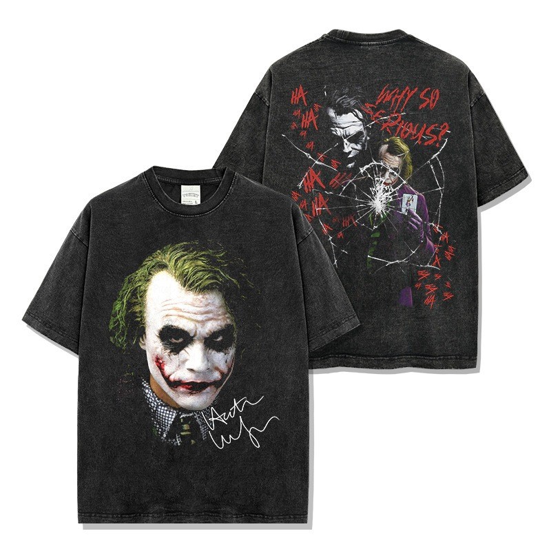 เสื้อยืดวินเทจเนื้อนุ่ม ฝ้าย100% ลายล้าง ลยที่มีความสนุก เสื้อแขนสั้น Joker ส่งตรงจากกรุงเทพ ไวสุด!