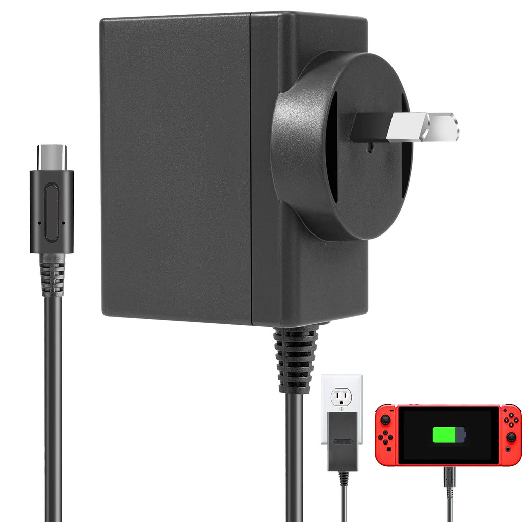 SWITCH Charger Iron Grey Australia Australia Standard SWITCH AC ADAPTER NINTENDO แหล่งจ่ายไฟ