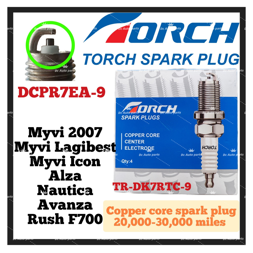 TORCH COPPER CORE SPARK PLUG PERODUA MYVI OLD 2007 MYVI LAGI BEST ICON ALZA NAUTICA AVANZA RUSH F700