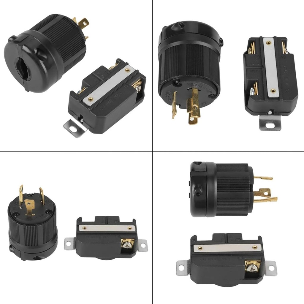 L6-30P L6-30R ปลั๊กชายหญิง Receptacle ล็อคไฟฟ้า 3 ขาปลั๊ก Receptacle Connector L6-30P L6-30R 30A 250