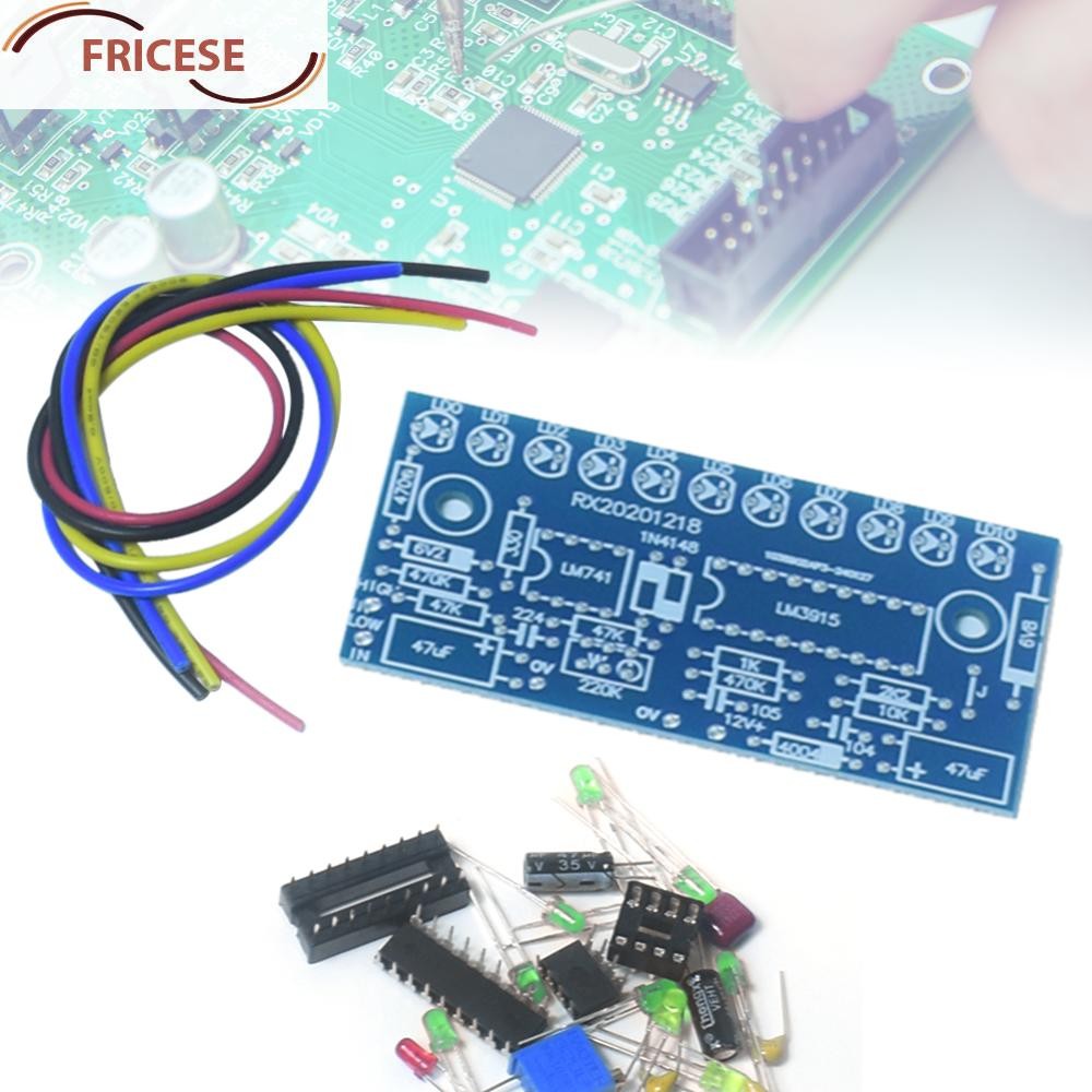 LM3915 10 LED ตัวบ่งชี้ระดับเสียง VU Meter Preamp Power Amplifier เครื่องวิเคราะห์สเปกตรัมเสียง [Fri