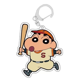 JG新款蜡笔小新动漫钥匙扣可爱卡通书包透明学生亚克力挂配饰JG new crayon small new animation key chain cute20250905
