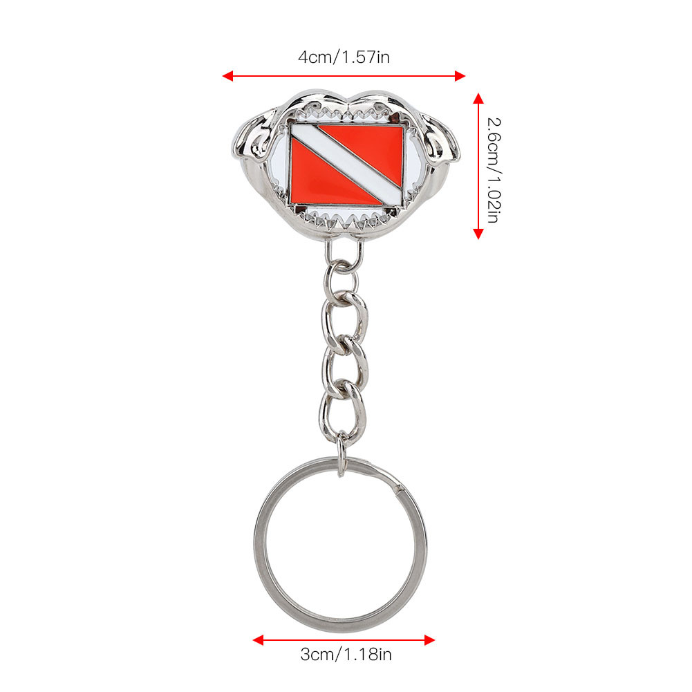 ธีมการดำน้ำ Scuba Dive Flag Metal Key Chain Zinc Alloy สำหรับวันเกิดของขวัญวันเกิด