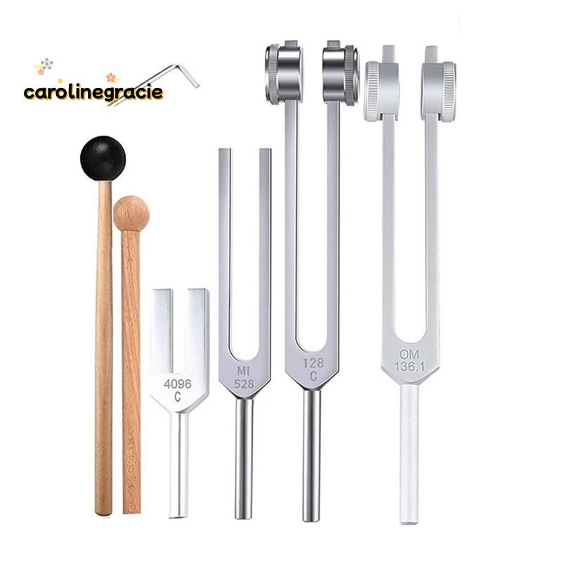 ชุดส้อมปรับแต่ง 4 ชิ้น (128Hz, 136.1Hz, MI 528Hz, 4096Hz),สําหรับ Healing Chakra,Sound Therapy,Relie