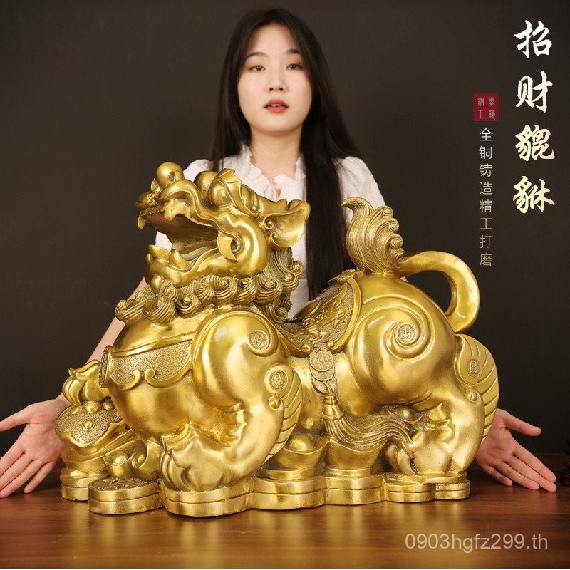ผู้ผลิตขายส่งโชคลาภเครื่องประดับคู่หัตถกรรมทองเหลืองทั้งหมด Lucky Pixiu ของขวัญ Shop Pixiu K7DK