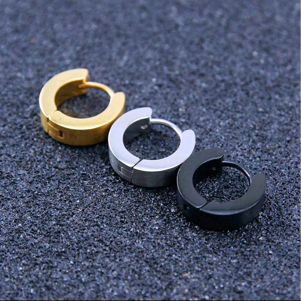 ต่างหูห่วง ต่างหูห่วงผู้ชาย ผู้หญิง ต่างหูห่วงแท้ ต่างหูงานแท้ ต่างหูผู้ชายเท่ๆ ไม่ลอก ไม่ดำ สแตนเลส