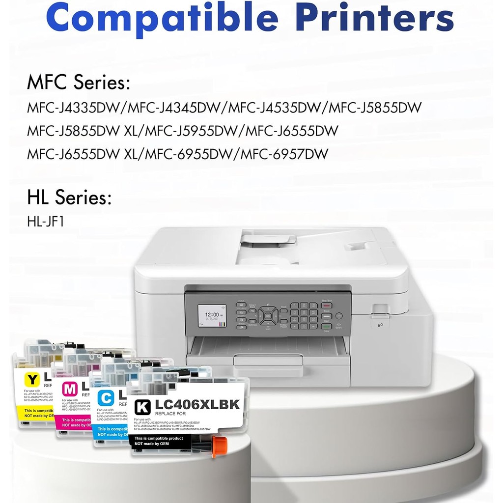 LC406 LC406XL ตลับหมึกสําหรับ Brother เครื่องพิมพ์ 406XL LC 406 XL สําหรับ MFC-J4335DW MFC-J5855DW M