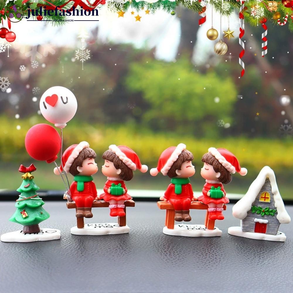 JULIEFASHION รถคู่ Action Figurines ตกแต่งภายในเครื่องประดับอะนิเมะ Auto ภายในคอนโซลกลางแดชบอร์ดตกแต