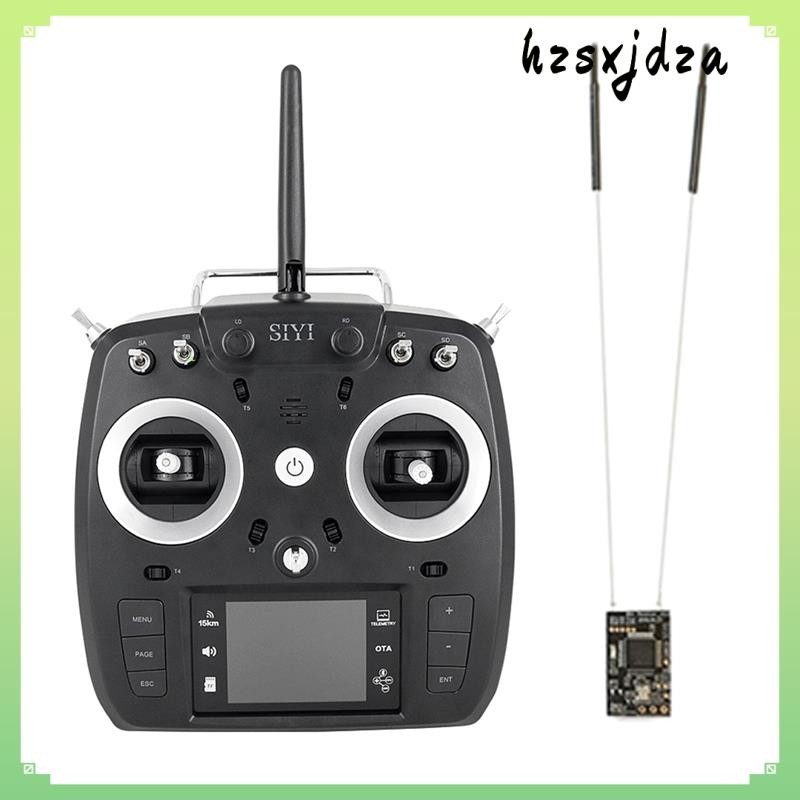 FT24 2.4GHz 12CH เครื่องส่งสัญญาณระยะไกลพร้อมFR Mini OTA Receiver Drone รุ่นรีโมทคอนโทรล 15KM Range 