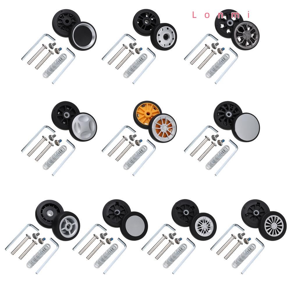 LONMI ชิ้นส่วนซ่อมแซมกระเป๋าเดินทาง 2 ชิ้น สำหรับเปลี่ยนสกรูและล้อยาง