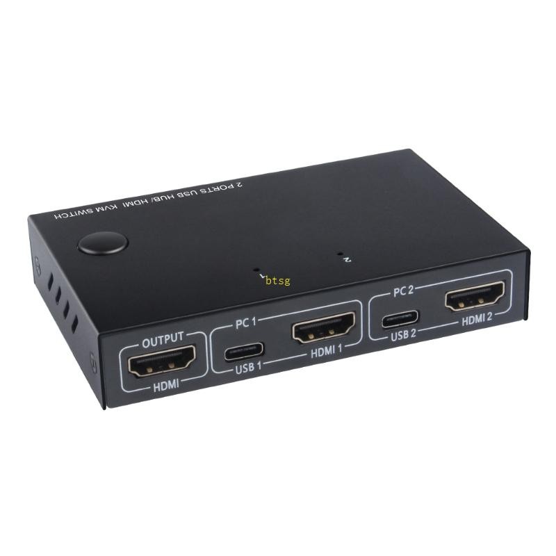 Btsg Splitter KVM Switch 10Gbps USB HUB Switch Splitter PC Sharing