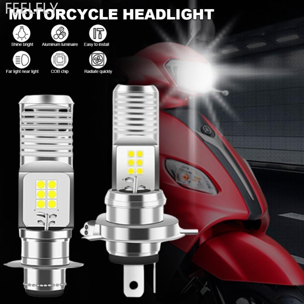 FEELFLY 1 PC P15D H4 LED ไฟหน้ารถจักรยานยนต์ Moto หลอดไฟสําหรับ MotorBike สกู๊ตเตอร์ ATV HeadLamp 9 