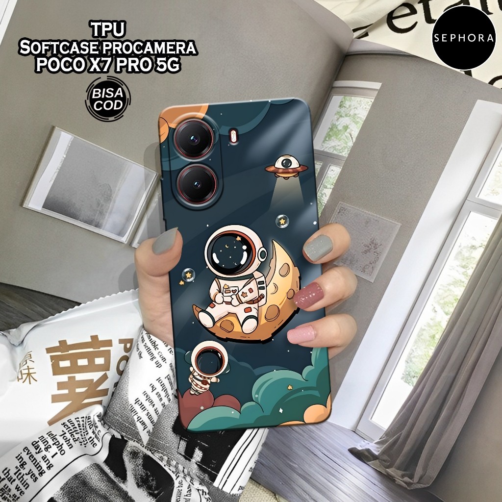 เคส HP ล่าสุด POCO X7 PRO 5G 2025 - เคสแฟชั่นนักบินอวกาศ - POCO X7 PRO 5G 2025 Softcase - เคสกล้อง P