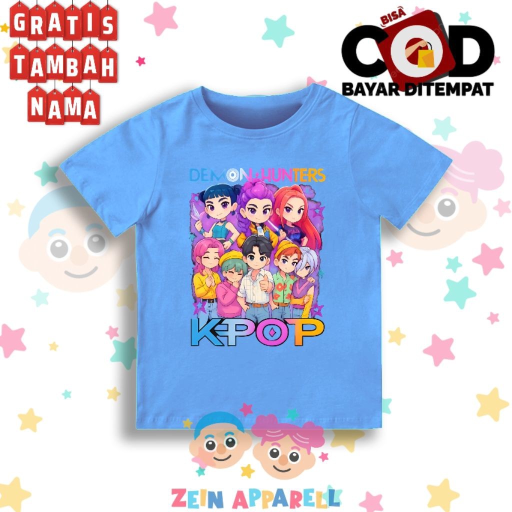 Demon Hunter KPOP เด็กแฟชั่น - Demon Hunter KPOP เสื้อยืดเด็ก - Demon Hunter KPOP เสื้อผ้าเด็ก