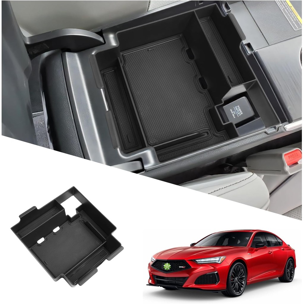 Ruiya Fit Acura TLX คอนโซลกลาง Organizer -2025 Acura TLX อุปกรณ์เสริมวัสดุ ABS ที่เท้าแขน Glover ถาด