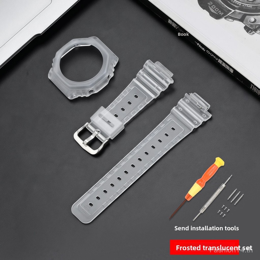 Universal GA2100/2110 Style Mod Kit, เรซิ่นโปร่งใส & Band Set สําหรับนาฬิกาสปอร์ต Octagon, Custom Build Your Watch

