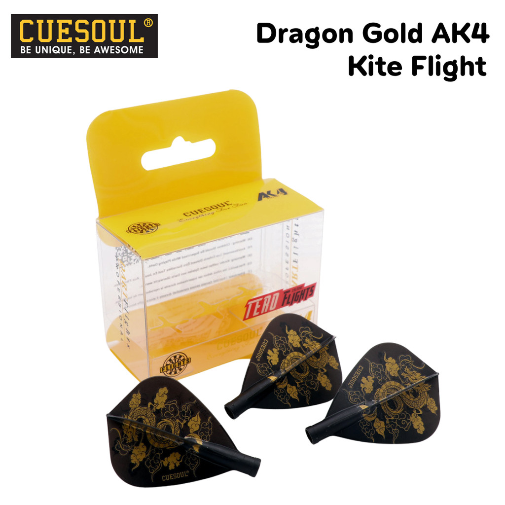 ปีกลูกดอกปาเป้า CUESOUL TERO AK4 Darts Flights Dragongold Kite Shape