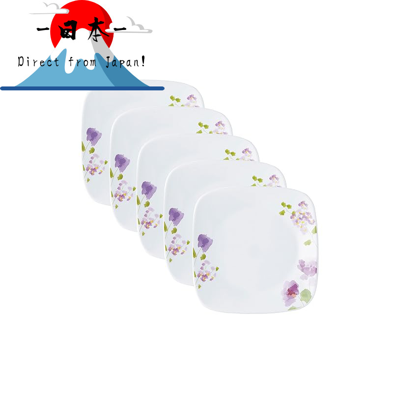 [Direct from Japan]
Corelle Small Plate Violet Mist Square Plate Square J2206-VM Set of 5 CP-1531 5 