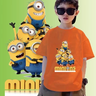 เสื้อยืดมินเนี่ยนสำหรับเด็ก 8 สี เหมาะสำหรับอายุ 1-11 ปี ขายดีในฤดูร้อน