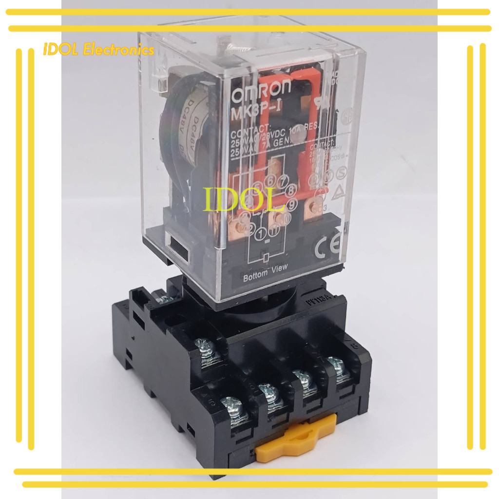 ส่งใว MK3 48VDC รีเลย์ พร้อมขา MK3 -i 48VDC OMRON MK3P-I CONTACT: 250VA VAC 28VDC 10A RES.