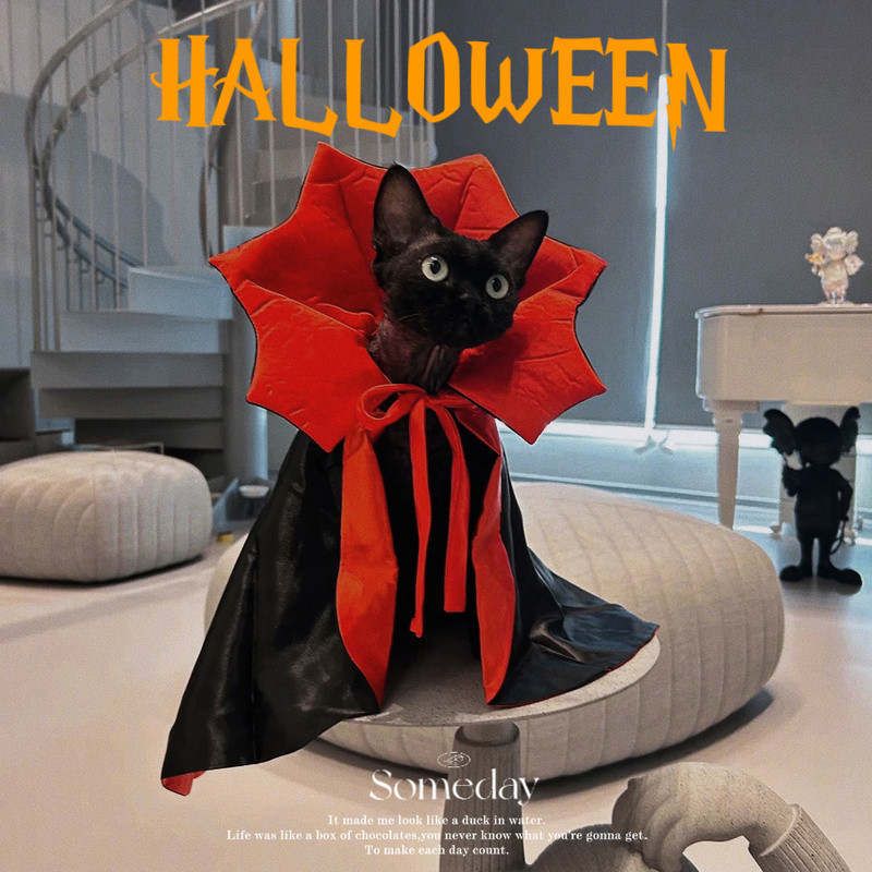 Cat Halloween Shawl Vampire Piaget Cloak Costume