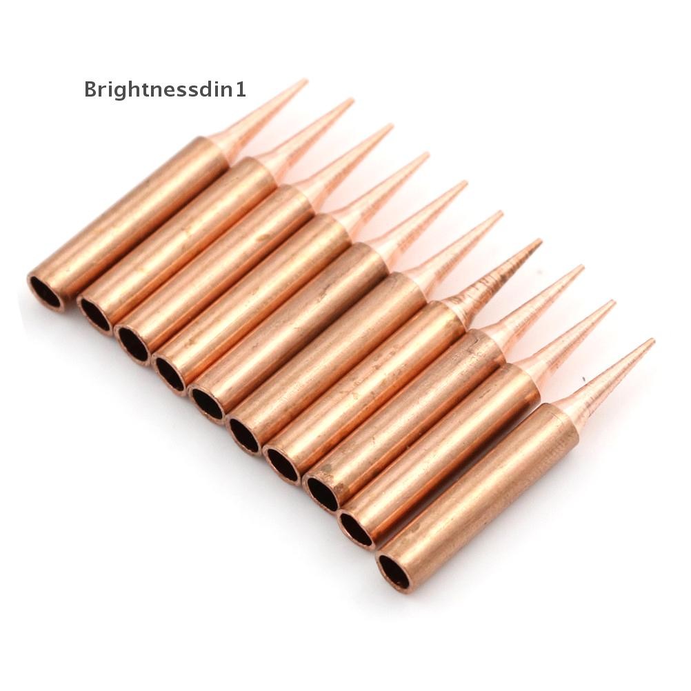 [Brightnessdin] 10 ชิ้น/ล็อต 900M-TI เคล็ดลับบัดกรีทองแดงบริสุทธิ์อุณหภูมิต่ําหัวแร้ง Bq