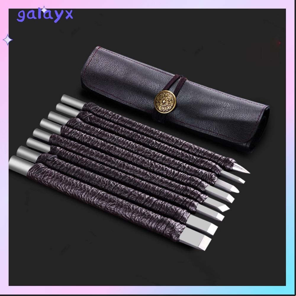 GALAYX เครื่องมือทังสเตนเหล็กแกะสลักหิน 10 ชิ้น/8 ชิ้น/3 ชิ้น ชุดมืออาชีพ โลหะผสมซีล