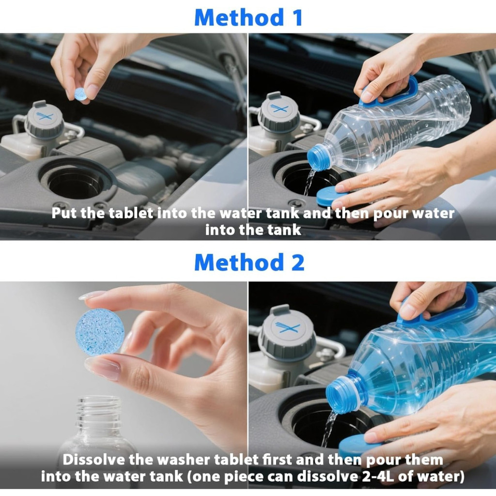 สารทําความสะอาดเม็ดโฟมสําหรับกระจกรถยนต์50ชิ้นแต่ละแผ่นบรรจุแยก - รูปที่ 5