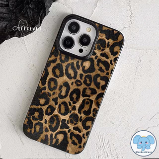 ดอกไม้ เคสไอโฟน15สำหรับ IPhone 17 air 11 16 13 15 14 Pro Max XR XS X Max 14 7 16 Plus แฟชั่นลายเสือดาวหรูหราพื้นผิวมันวา