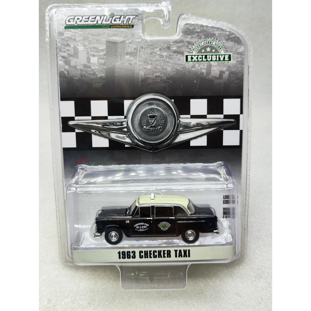 แสงสีเขียว 1: 64 1963 Checker TAXI Chuck Marathon A11-Dallas Texas State