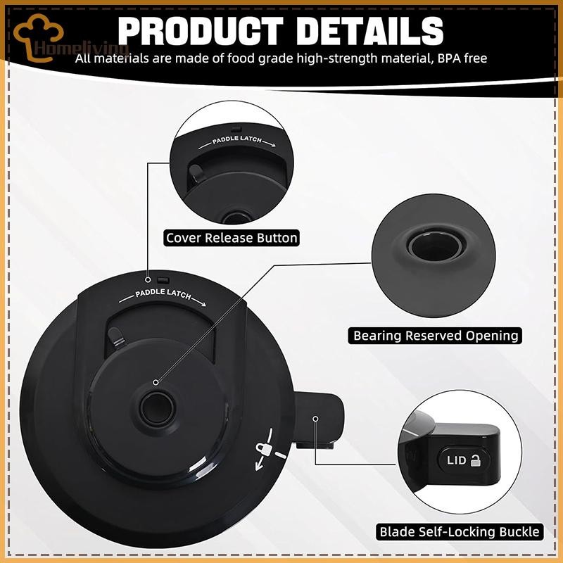 บ้านด้านนอกชามสําหรับ Ninja NC301 เครื่องทําไอศกรีมเปลี่ยนฝาปิดใช้งานร่วมกับ NC299AMZ/NC301/NC300/NC