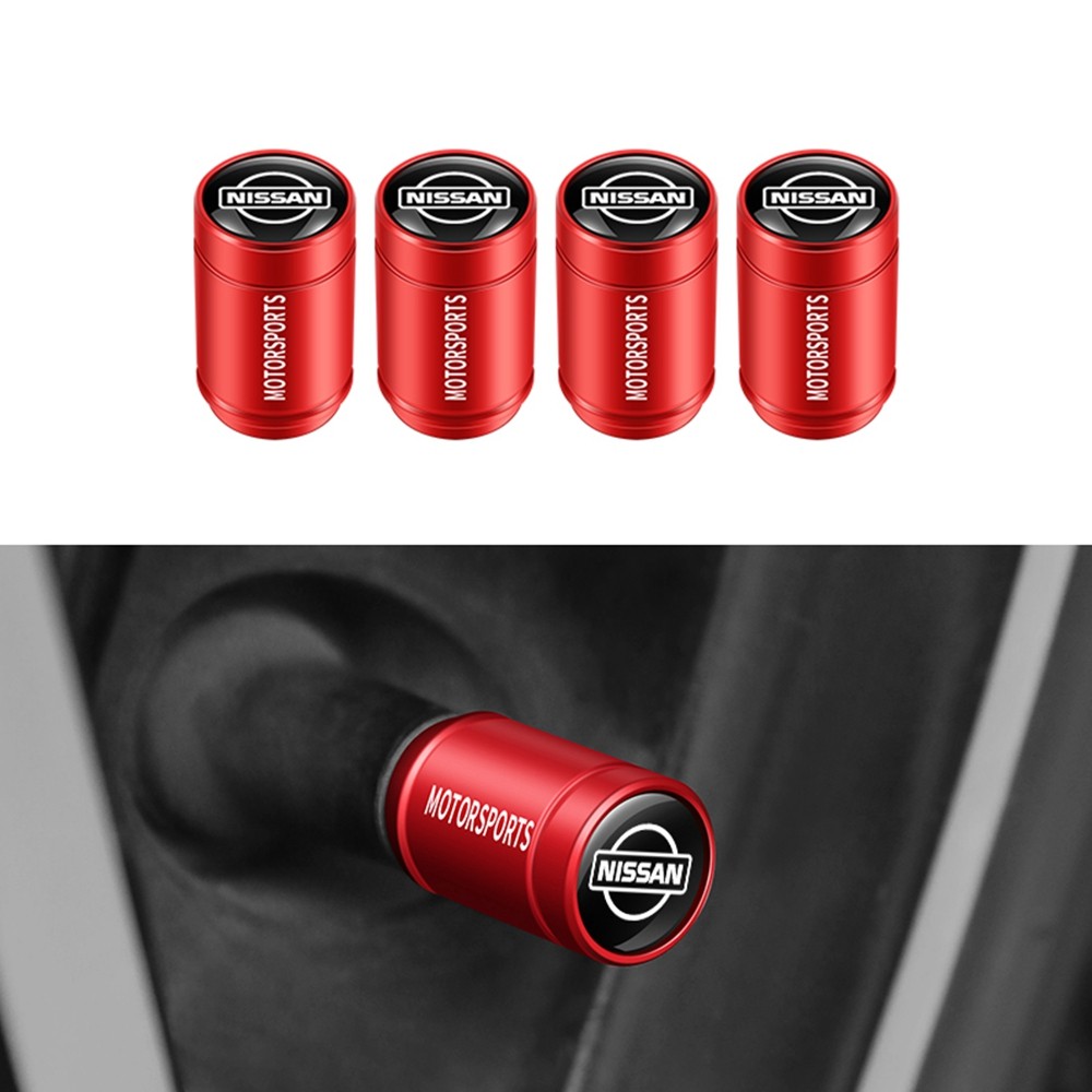 ยางวาล์ว Stem Caps Fit สําหรับ Nissan Murano Altima Kicks Armada Rouge อุปกรณ์เสริม,4 แพ็คทองแดงยางว
