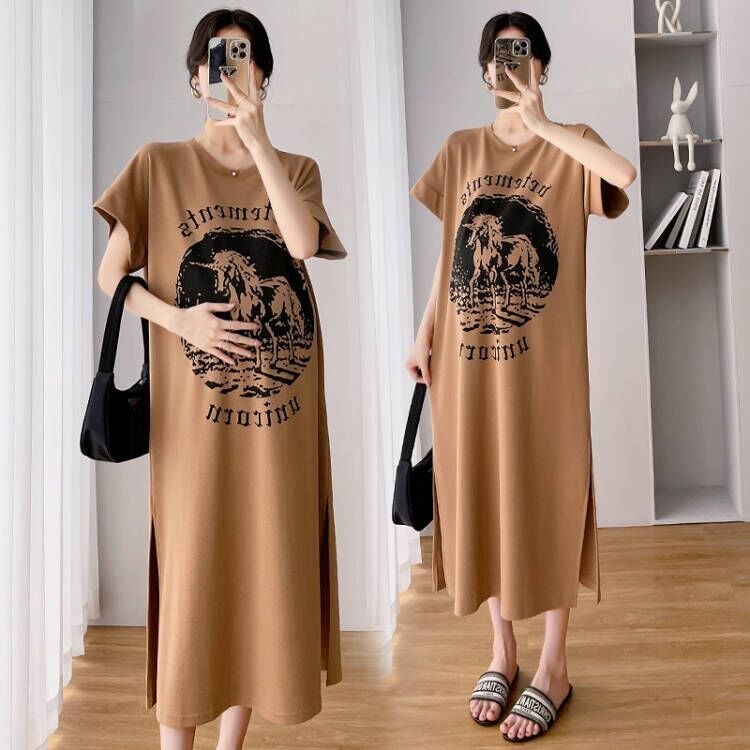 no 1 shop<ชุดคลุมท้อง>  ใส่คุมท้องได้จนถึงคลอดมีทั้งหมด2สี นะคะแม๊.... ชุดเดรสทรงเกาหลีผ้าฝ้ายฟอกนุ่ม ️สีพาสเทลสุ