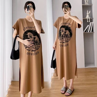 no 1 shop<ชุดคลุมท้อง> ใส่คุมท้องได้จนถึงคลอดมีทั้งหมด2สี นะคะแม๊.... ชุดเดรสทรงเกาหลีผ้าฝ้ายฟอกนุ่ม ️สีพาสเทลสุ
