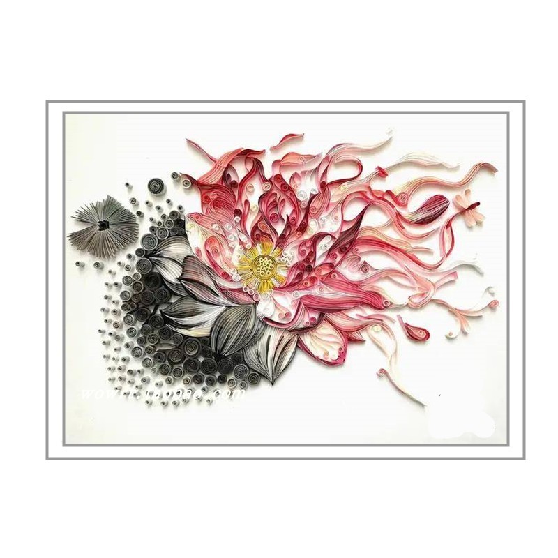 Chenjie Qingzheng Yan ภาพวาดกระดาษหมึก Lotus นักเรียน diy การศึกษาก่อนวัยเรียนการบ้าน A3 Origami ภาพ