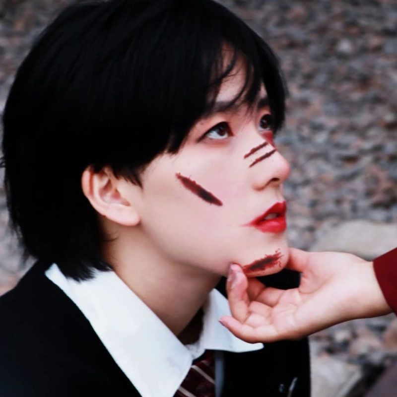 现货！万圣节纹身贴 仿真恐怖流血假伤口咬痕缝线伤疤 派对吧妆容脸贴Halloween Tattoo Sticker Simulation Horror Bleeding Fake Injury