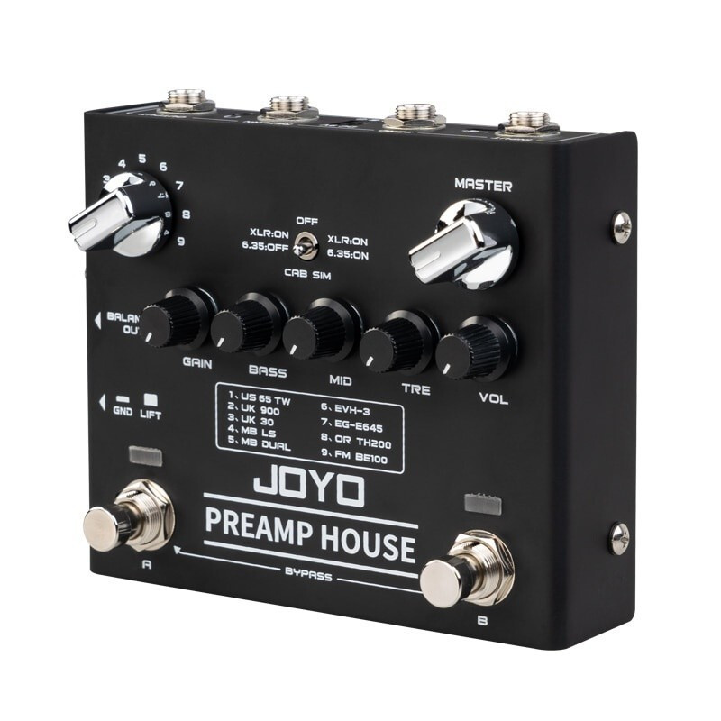 JOYO R15 Preamp House กีตาร์เหยียบ 18 โทน Dual Channel Distortion ทําความสะอาดไฟฟ้า Acoustic Effecto