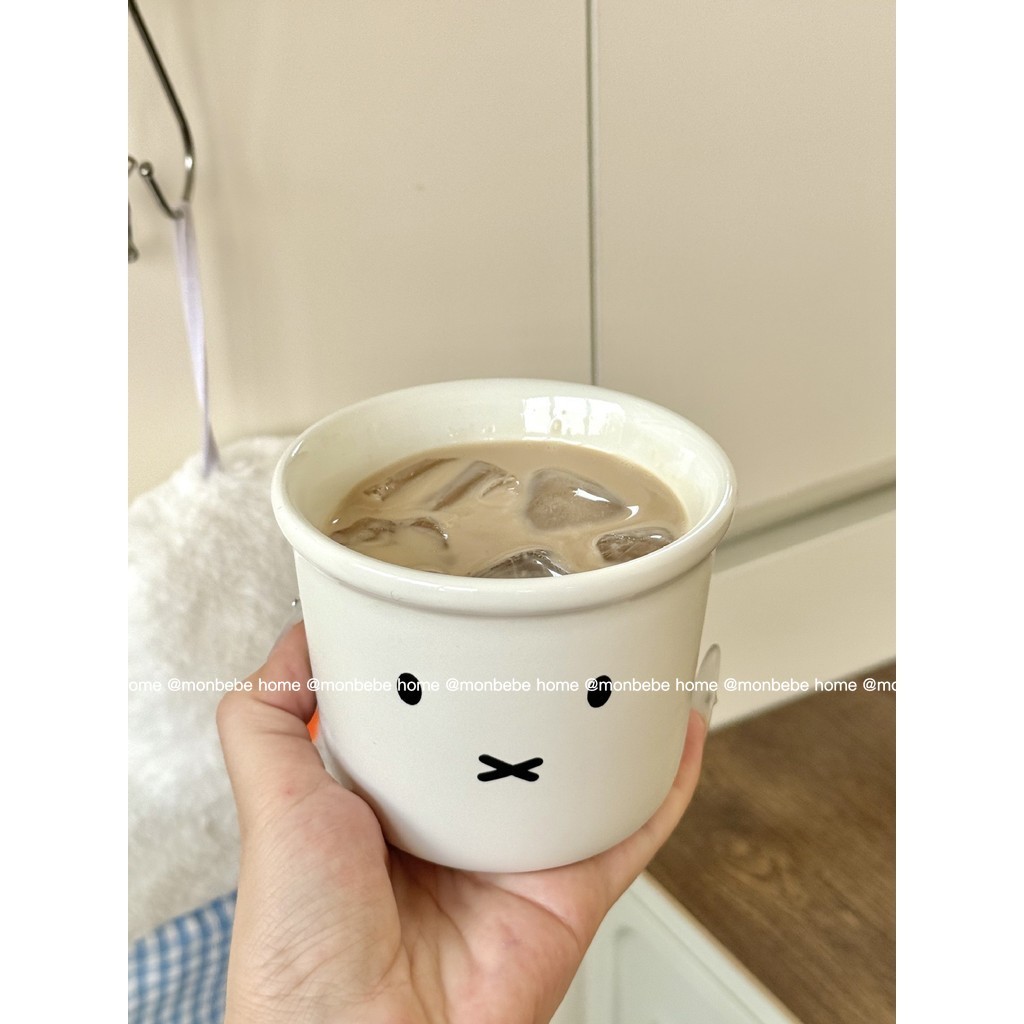 แก้วมัค แก้ว แก้วกาแฟ รูปmiffy🐰 360ml สำหรับร้านกาแฟ พร้อมส่ง