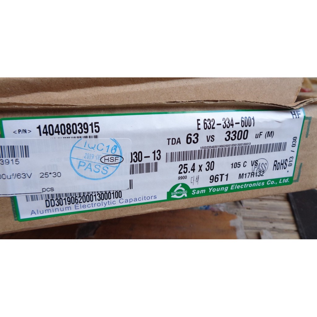 3300UF 63V Made in Korea Sanying TDA 63V3300UF 25X30 105 องศา