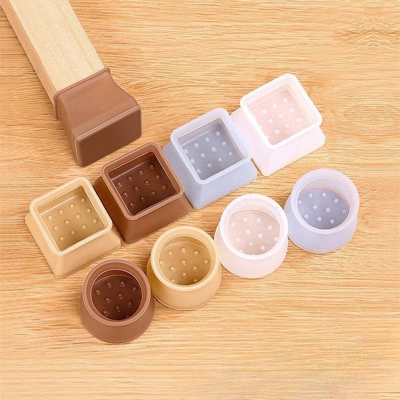 ซิลิโคนสแควร์ 4/8 ชิ้น สำหรับป้องกันเสียงและความขรุขระของเฟอร์นิเจอร์