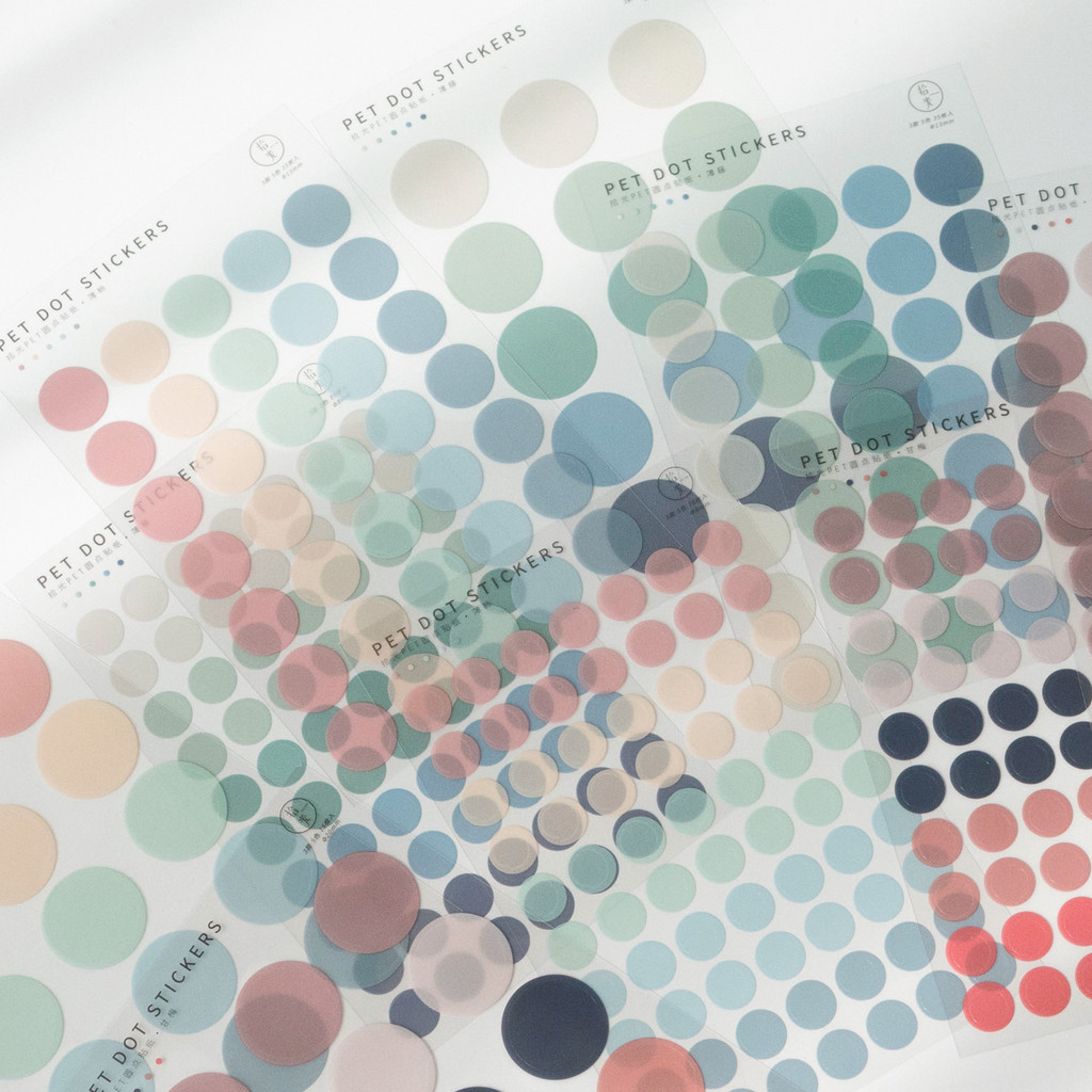 P PET Dot สติกเกอร์ความงามสี Fresh Color Series Combination Dot สติกเกอร์ Jelly Feel Basic Salt Seri
