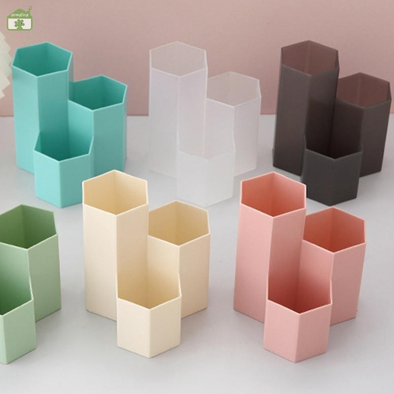 [Gong] 3 Lattices เครื่องสําอางแปรงแต่งหน้ากล่องเก็บตาราง Organizer Make Up เครื่องมือปากกาเก็บยาทาเล็บผู้ถือเครื่องสําอางกล่อง th