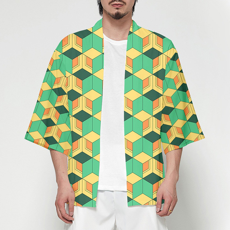 เสื้อ.Cosplay.Demon.Slayer.Zenitsu.Yaizu.สำหรับเด็ก