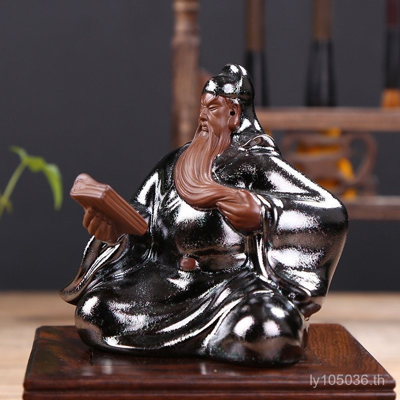 ชาสัตว์เลี้ยงเครื่องประดับเตาเผาเปลี่ยนเครื่องประดับรถสร้างสรรค์อ่าน Guan Yu โต๊ะน้ําชาฤดูใบไม้ผลิฤด