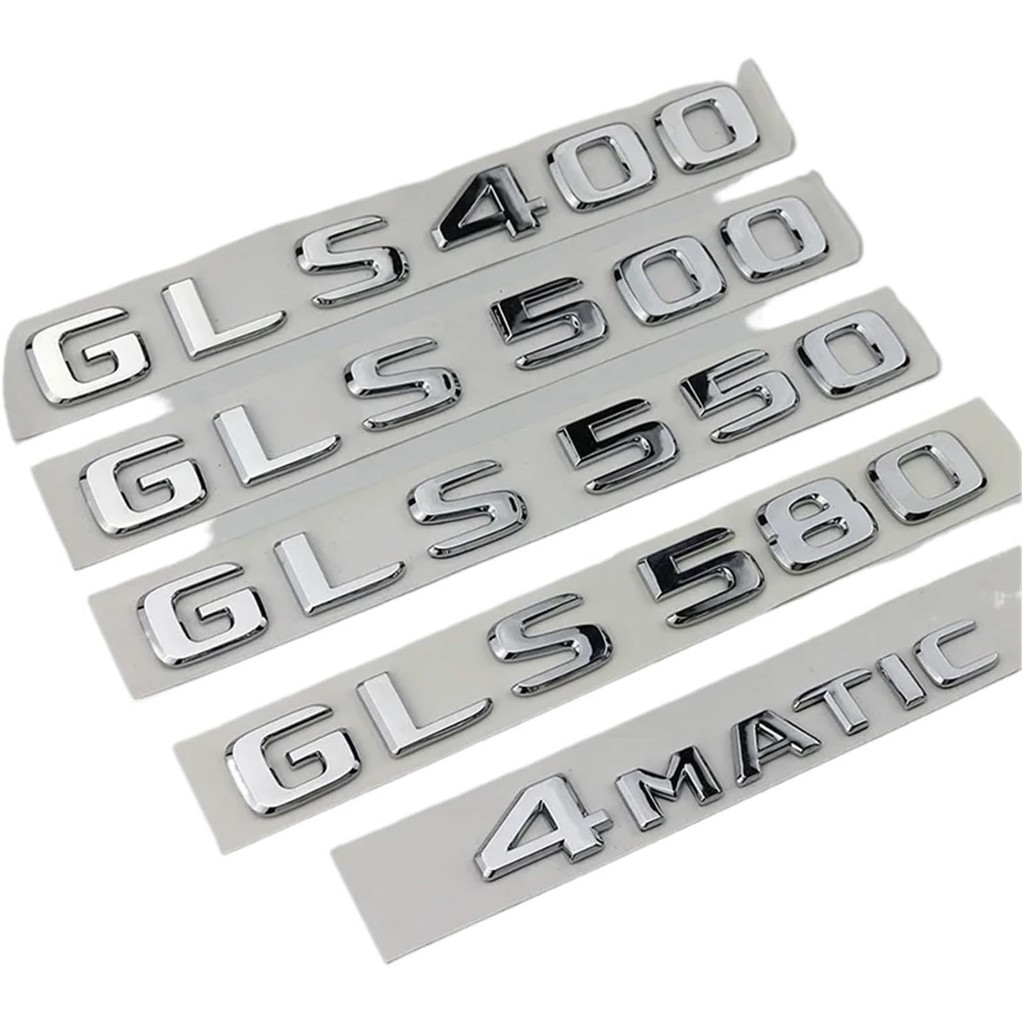 ABS 3D Chrome ตัวอักษรสําหรับรถสัญลักษณ์สติกเกอร์โลโก้ Fit สําหรับ Mercedes Benz GLS 63 AMG 400 450 
