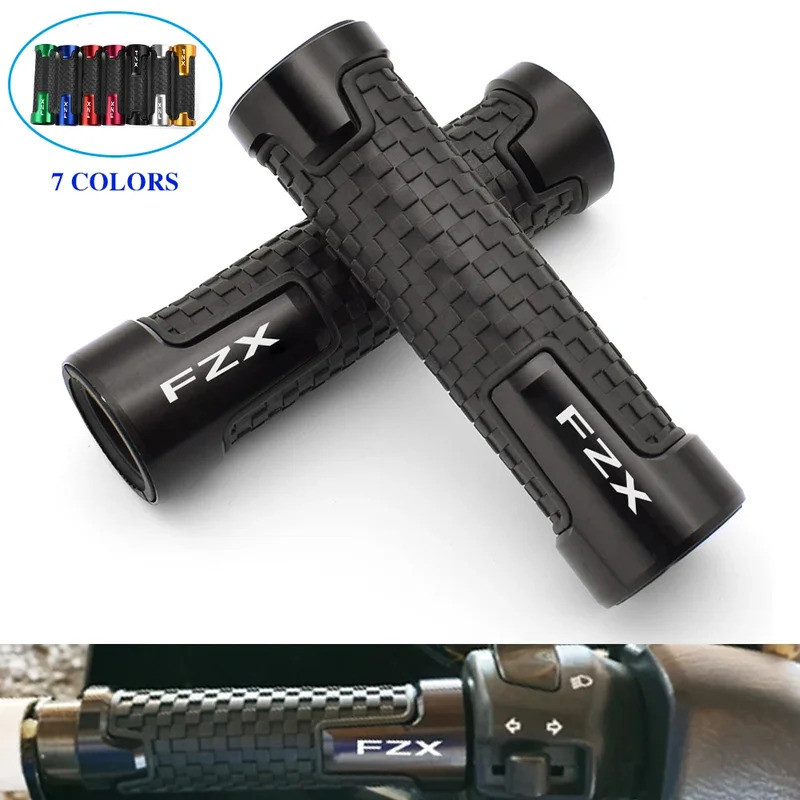 รถจักรยานยนต์ Hand Grips 7/8 "22 มม.CNC อลูมิเนียมยางเจล Handle Grip สําหรับ YAMAHA FZX 150 FZX 250 