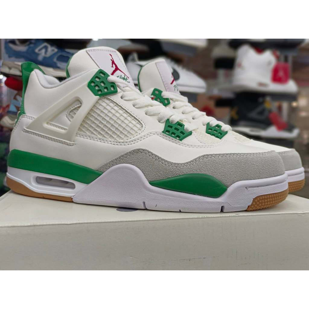 Jordan 4 สําหรับบุรุษและสตรี Pine Green Casual/รองเท้าบาสเก็ตบอล VITE
