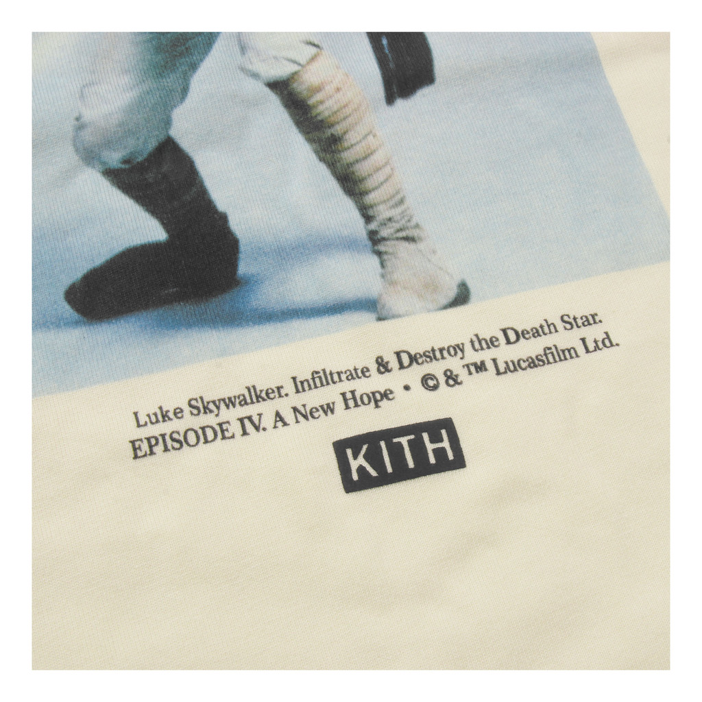 KITH STAR WARS Retro Distressed T-Shirt แขนสั้น ทรงหลวม สำหรับผู้ชาย