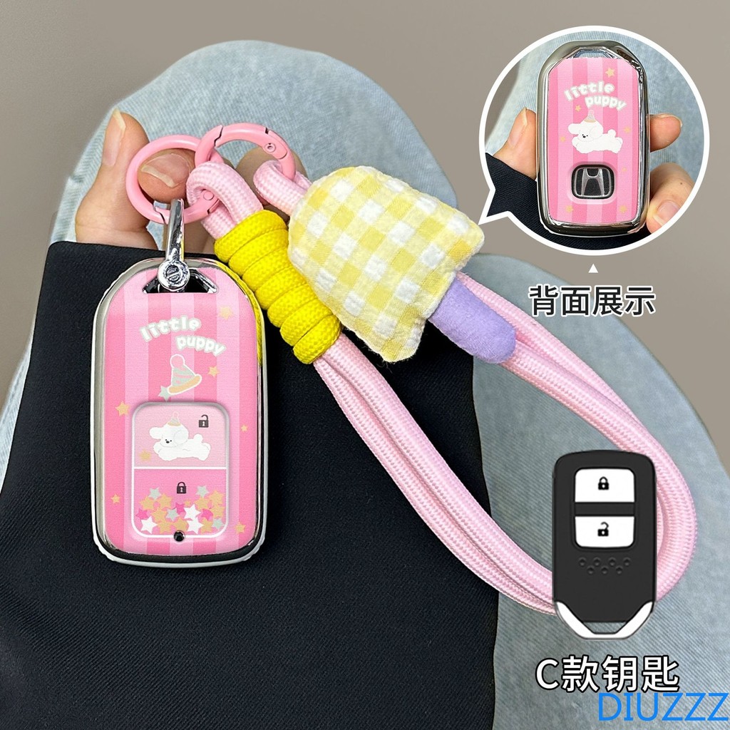 สําหรับHonda HR-V Vezel Fit Jazz City Civic Accord TPU Remote Key Case Fob Shell CoverสําหรับHonda CRV Accord Civic Vezel XRV URV HRV Pilot Fit Freed/Honda Civic FE HRV 2022