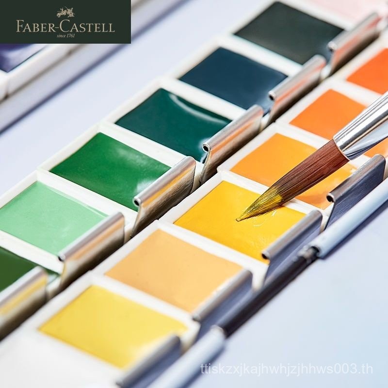Faberjia สีน้ํา Solid สีน้ํา Semi-Drying 24/36/48 สีนักเรียน Art นักเรียน Art ภาพวาด Gouache